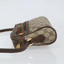 GUCCI GG Supreme Web Sherry Line Bag PVC Beige Gold 119 02 087 Auth 154660-5