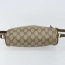 GUCCI GG Supreme Web Sherry Line Bag PVC Beige Gold 119 02 087 Auth 154660-9