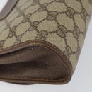 GUCCI GG Supreme Web Sherry Line Clutch Bag PVC Red Beige Auth 154661-16