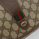 GUCCI GG Supreme Web Sherry Line Clutch Bag PVC Red Beige Auth 154661-17