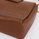 GUCCI Shoulder Bag Leather Beige Gold Auth 154663-10