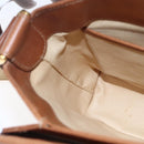 GUCCI Shoulder Bag Leather Beige Gold Auth 154663-18