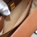 GUCCI Shoulder Bag Leather Beige Gold Auth 154663-19