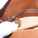 GUCCI Shoulder Bag Leather Beige Gold Auth 154663-23