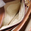 GUCCI Shoulder Bag Leather Beige Gold Auth 154663-24