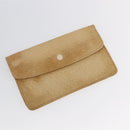 GUCCI Shoulder Bag Leather Beige Gold Auth 154663-25