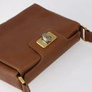 GUCCI Shoulder Bag Leather Beige Gold Auth 154663-6