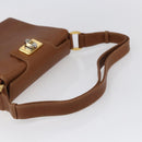 GUCCI Shoulder Bag Leather Beige Gold Auth 154663-7