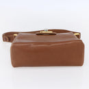 GUCCI Shoulder Bag Leather Beige Gold Auth 154663-9