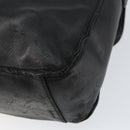 GUCCI Web Sherry Line Shoulder Bag Leather Black Gold Red Auth 154664-12