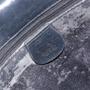 GUCCI Web Sherry Line Shoulder Bag Leather Black Gold Red Auth 154664-16