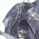 GUCCI Web Sherry Line Shoulder Bag Leather Black Gold Red Auth 154664-19