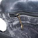 GUCCI Web Sherry Line Shoulder Bag Leather Black Gold Red Auth 154664-22