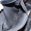 GUCCI Web Sherry Line Shoulder Bag Leather Black Gold Red Auth 154664-23