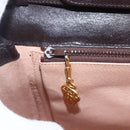 GUCCI Shoulder Bag Leather Brown Gold Auth 154665-18
