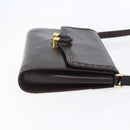 GUCCI Shoulder Bag Leather Brown Gold Auth 154665-4
