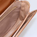 GUCCI Hand Bag Leather Brown Gold Auth 154667-18