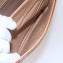 GUCCI Hand Bag Leather Brown Gold Auth 154667-21