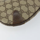 GUCCI GG Supreme Web Sherry Line Bag PVC Beige Gold 904 02 026 Auth 154668-11