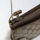 GUCCI GG Supreme Web Sherry Line Bag PVC Beige Gold 904 02 026 Auth 154668-15
