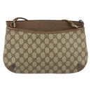 GUCCI GG Supreme Web Sherry Line Bag PVC Beige Gold 904 02 026 Auth 154668-3