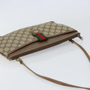 GUCCI GG Supreme Web Sherry Line Bag PVC Beige Gold 904 02 026 Auth 154668-6