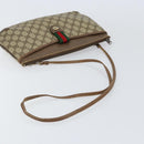 GUCCI GG Supreme Web Sherry Line Bag PVC Beige Gold 904 02 026 Auth 154668-7