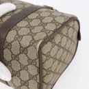 GUCCI GG Supreme Web Sherry Line Bag PVC Beige Gold 116 02 006 Auth 154669-12
