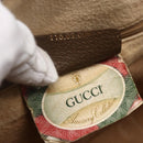 GUCCI GG Supreme Web Sherry Line Bag PVC Beige Gold 116 02 006 Auth 154669-22