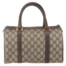 GUCCI GG Supreme Web Sherry Line Bag PVC Beige Gold 116 02 006 Auth 154669-3