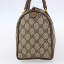 GUCCI GG Supreme Web Sherry Line Bag PVC Beige Gold 116 02 006 Auth 154669-4