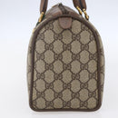 GUCCI GG Supreme Web Sherry Line Bag PVC Beige Gold 116 02 006 Auth 154669-5