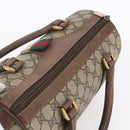 GUCCI GG Supreme Web Sherry Line Bag PVC Beige Gold 116 02 006 Auth 154669-6
