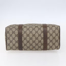 GUCCI GG Supreme Web Sherry Line Bag PVC Beige Gold 116 02 006 Auth 154669-9