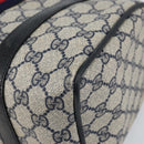 GUCCI GG Supreme Sherry Line Boston Bag PVC Navy Gold 378 012 3841 Auth 154670-12