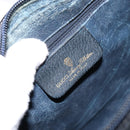 GUCCI GG Supreme Sherry Line Boston Bag PVC Navy Gold 378 012 3841 Auth 154670-16