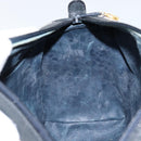 GUCCI GG Supreme Sherry Line Boston Bag PVC Navy Gold 378 012 3841 Auth 154670-18