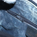 GUCCI GG Supreme Sherry Line Boston Bag PVC Navy Gold 378 012 3841 Auth 154670-20