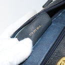 GUCCI GG Supreme Sherry Line Boston Bag PVC Navy Gold 378 012 3841 Auth 154670-22