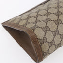 GUCCI GG Supreme Web Sherry Line Clutch Bag PVC Red Beige 89 01 033 Auth 154671-11