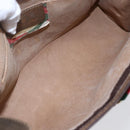 GUCCI GG Supreme Web Sherry Line Clutch Bag PVC Red Beige 89 01 033 Auth 154671-14