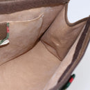 GUCCI GG Supreme Web Sherry Line Clutch Bag PVC Red Beige 89 01 033 Auth 154671-15