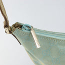GUCCI GG Canvas Shoulder Bag Outlet Light Blue Gold 005 0813 Auth 154672-14