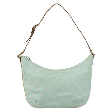 GUCCI GG Canvas Shoulder Bag Outlet Light Blue Gold 005 0813 Auth 154672 - 0