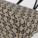 Salvatore Ferragamo Gancini Tote Bag Canvas Navy Gold Auth 154673-10