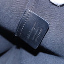 Salvatore Ferragamo Gancini Tote Bag Canvas Navy Gold Auth 154673-19