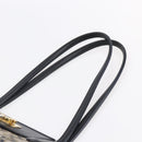 Salvatore Ferragamo Gancini Tote Bag Canvas Navy Gold Auth 154673-8