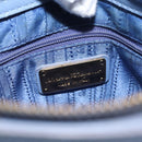 Salvatore Ferragamo Gancini Hand Bag Leather 2way Light Blue Gold Auth 154674-20