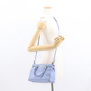 Salvatore Ferragamo Gancini Hand Bag Leather 2way Light Blue Gold Auth 154674-25