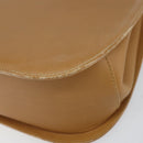 Salvatore Ferragamo Gancini Hand Bag Leather Beige Gold Auth 154675-9